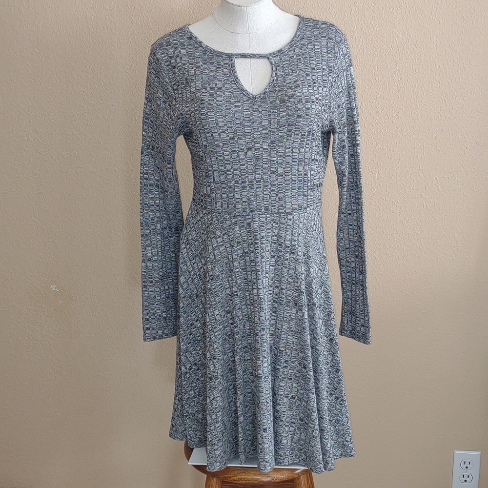 Cloud Chaser Long Sleeve Fit and Flare Dress Size L